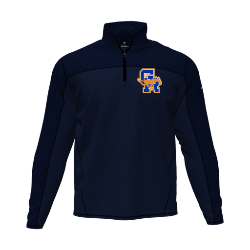 [CUS-DFW-QTRZ-PER-LSL-NVY-AS-LOGO1] Quarter Zip Pullover (Adult S, Navy)