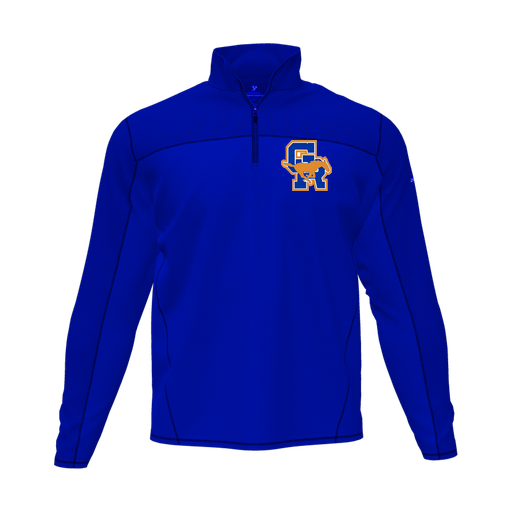 [CUS-DFW-QTRZ-PER-LSL-RYL-AS-LOGO1] Quarter Zip Pullover (Adult S, Royal)