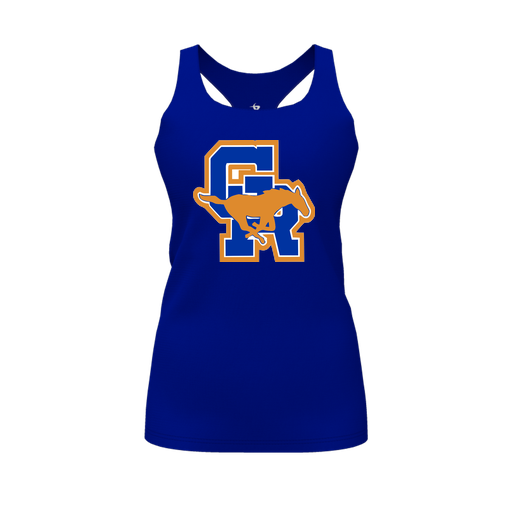 [FT0TRBRY-FYS-LOGO1] Decker Racerback Tank Top (Female Youth S, Royal)