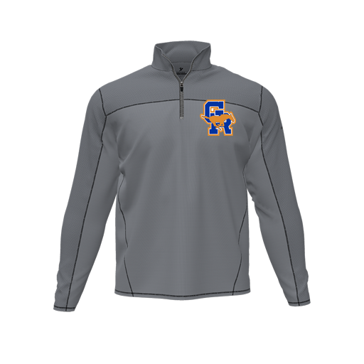 [CUS-DFW-QTRZ-PER-LSL-GRY-AS-LOGO1] Quarter Zip Pullover (Adult S, Gray)
