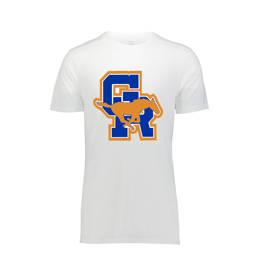 [FTSCUBWH-YS-LOGO1] Decker Youth Tri-Blend T-Shirt - Short Sleeve (Youth S, White)