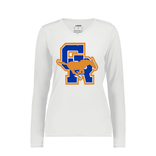 [6847.005.XS-LOGO1] Women's SoftTouch Long Sleeve (Female Adult XS, White)