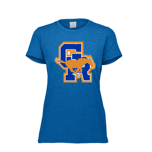 [FTSCUBRY-FAXS-LOGO1] Decker Women's Tri-Blend T-Shirt - Short Sleeve (Female Adult XS, Royal)
