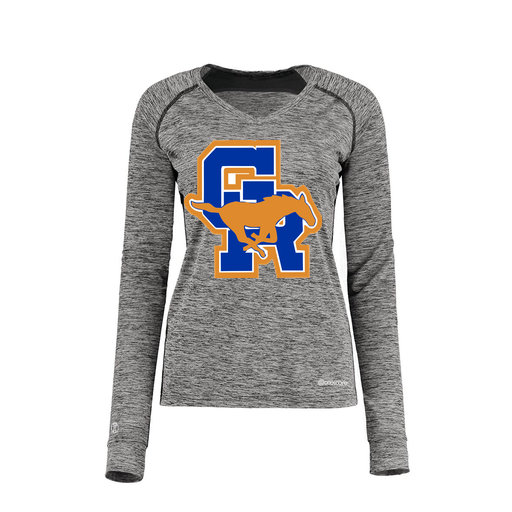 [222770.K94.XS-LOGO1] Ladies Electric Long Sleeve Shirt (Female Adult XS, Black)