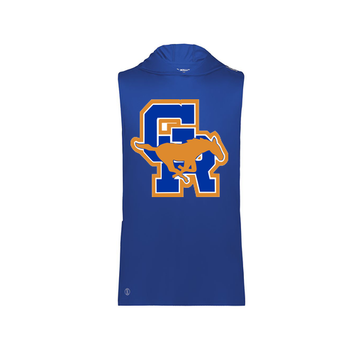 [222590.060.XS-LOGO1] Men's CoolDry Sleeveless Hoodie (Adult XS, Royal)