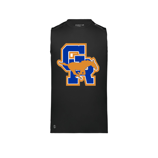 [222593.080.S-LOGO1] Men's CoolDry TankTop (Adult S, Black)