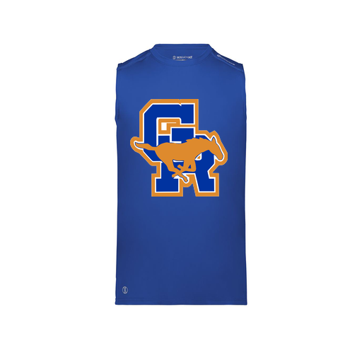 [222593.060.S-LOGO1] Men's CoolDry TankTop (Adult S, Royal)