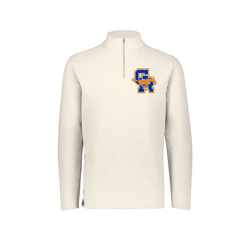 [6863.53T.XS-LOGO1] Men's MicroFleece 1/4 Zip Pullover (Adult XS, White)