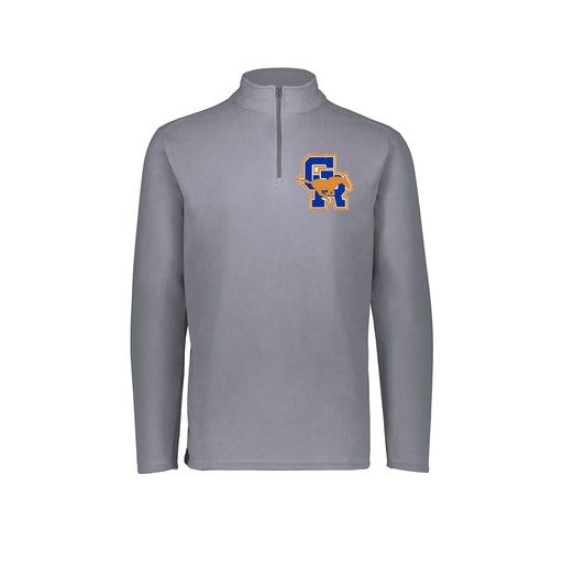 [6863.059.XS-LOGO1] Men's MicroFleece 1/4 Zip Pullover (Adult XS, Gray)