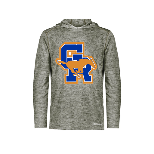 [FOLHCGGY-YS-LOGO1] Decker Youth Charge Hoodie (Youth S, Gray)