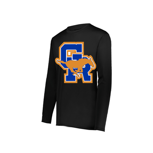 [222822.080.XS-LOGO1] Men's LS Smooth Sport Shirt (Adult XS, Black)