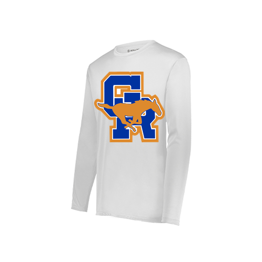 [222822.005.XS-LOGO1] Men's LS Smooth Sport Shirt (Adult XS, White)