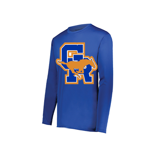 [222822.060.XS-LOGO1] Men's LS Smooth Sport Shirt (Adult XS, Royal)