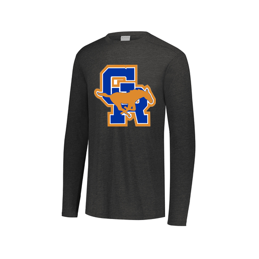 [FTLCUBBK-AXS-LOGO1] Decker Men's Tri-Blend T-Shirt - Long Sleeve (Adult XS, Black)