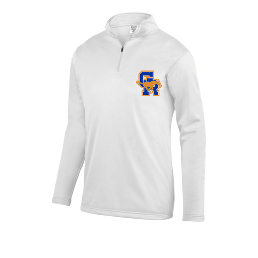 [FOLQFFWH-AS-LOGO1] Decker Men's FlexFleece 1/4 Zip (Adult S, White)