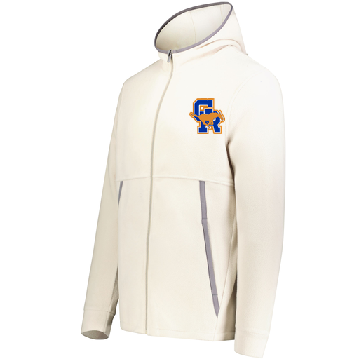 [6858.53T.XS-LOGO1] Men's Chill Full Zip Fleece (Adult XS, White)