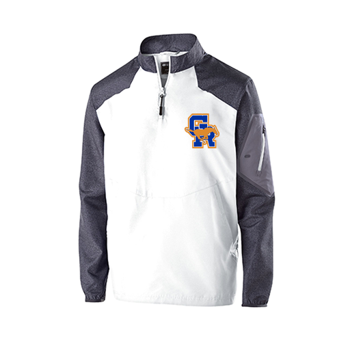 [229155.H04.XS-LOGO1] Men's Raider LS Pullover (Adult XS, White)