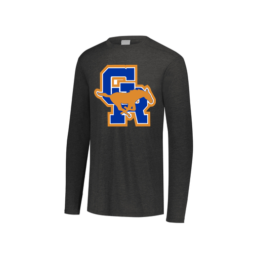 [FTLCUBBK-YS-LOGO1] Decker Youth Tri-Blend T-Shirt - Long Sleeve (Youth S, Black)