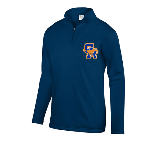 [FOLQFFNV-YS-LOGO1] Decker Youth FlexFleece 1/4 Zip (Youth S, Navy)