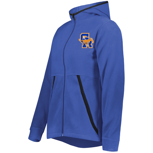 [6860.060.XS-LOGO1] Ladies Chill Full Zip Fleece (Female Adult XS, Royal)